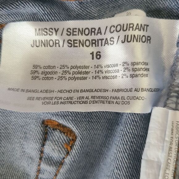 NINE WEST Chrystie Capri Stretched Relaxed-Fit Capri Pant Blue Jeans Size 16 - Picture 10 of 12